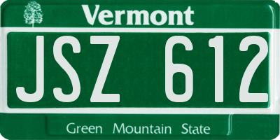 VT license plate JSZ612