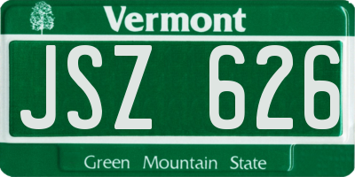 VT license plate JSZ626