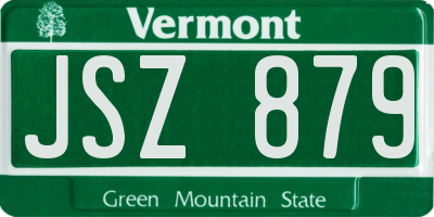 VT license plate JSZ879