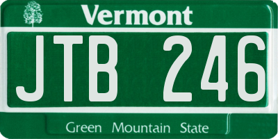VT license plate JTB246