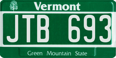 VT license plate JTB693