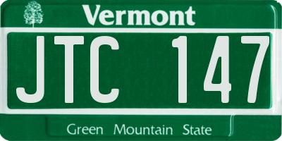VT license plate JTC147