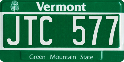 VT license plate JTC577