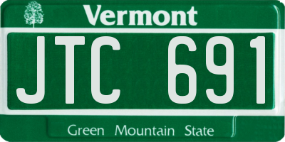 VT license plate JTC691