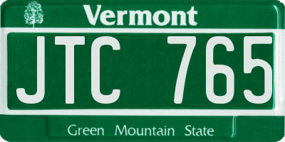 VT license plate JTC765