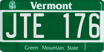 VT license plate JTE176