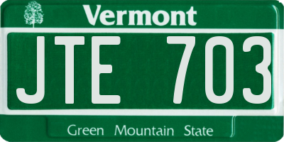 VT license plate JTE703