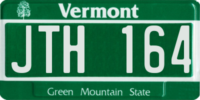 VT license plate JTH164