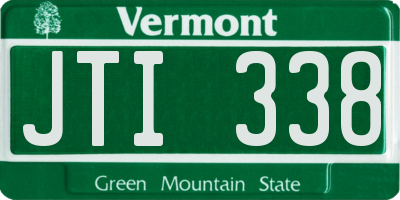 VT license plate JTI338