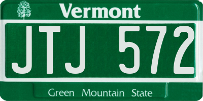 VT license plate JTJ572