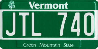 VT license plate JTL740