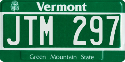 VT license plate JTM297