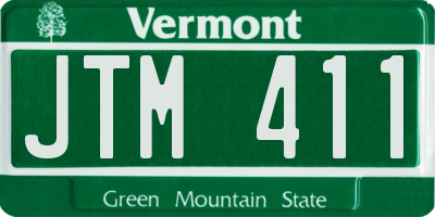 VT license plate JTM411