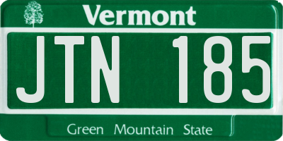 VT license plate JTN185