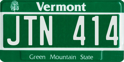 VT license plate JTN414