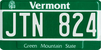 VT license plate JTN824