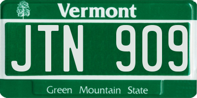 VT license plate JTN909