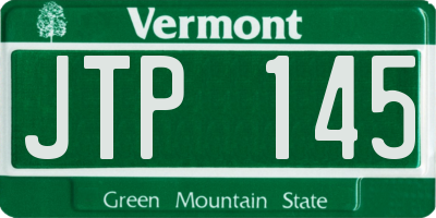 VT license plate JTP145