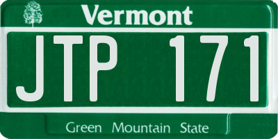 VT license plate JTP171