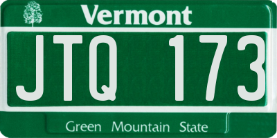 VT license plate JTQ173