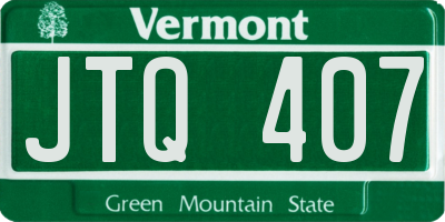 VT license plate JTQ407