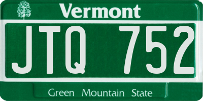 VT license plate JTQ752