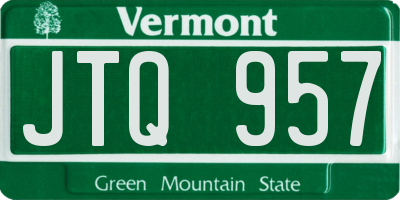 VT license plate JTQ957