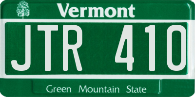 VT license plate JTR410