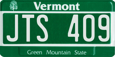 VT license plate JTS409