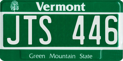 VT license plate JTS446