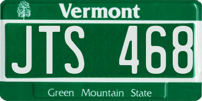 VT license plate JTS468