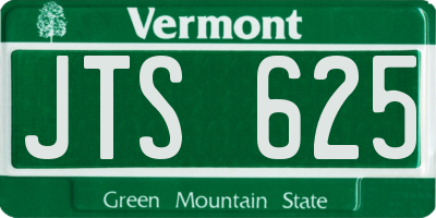 VT license plate JTS625