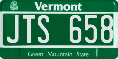 VT license plate JTS658