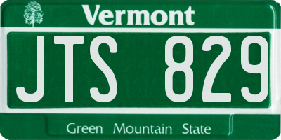 VT license plate JTS829