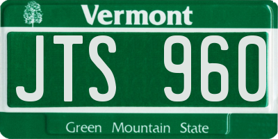 VT license plate JTS960