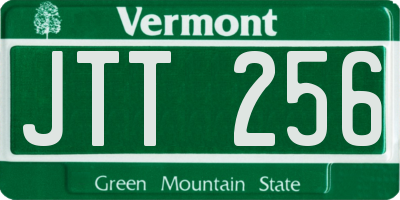 VT license plate JTT256