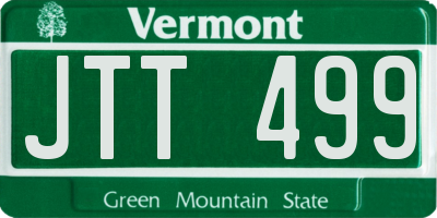 VT license plate JTT499