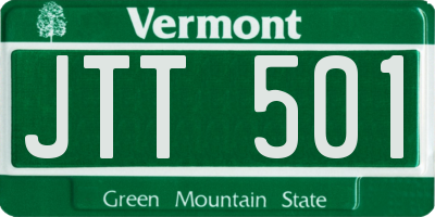 VT license plate JTT501