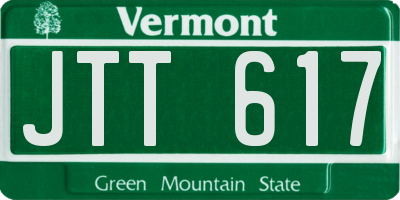 VT license plate JTT617