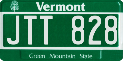 VT license plate JTT828