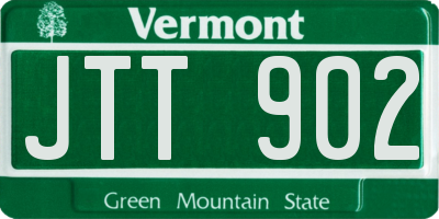VT license plate JTT902