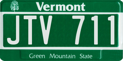 VT license plate JTV711