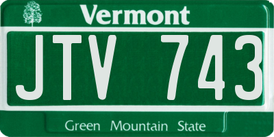 VT license plate JTV743