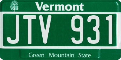 VT license plate JTV931
