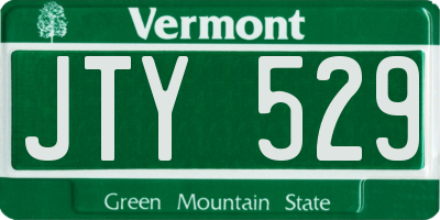 VT license plate JTY529