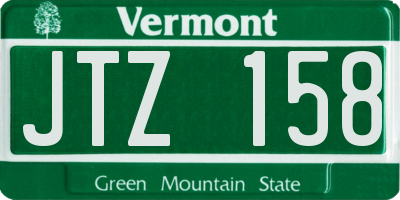 VT license plate JTZ158
