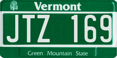 VT license plate JTZ169