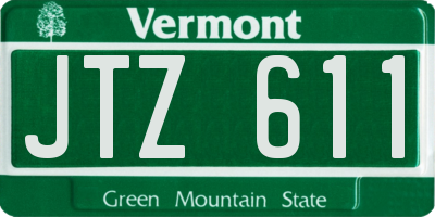 VT license plate JTZ611