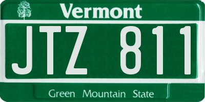 VT license plate JTZ811