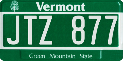 VT license plate JTZ877